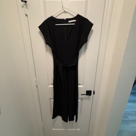 Bishop & Young Lenox Wide Leg Jumpsuit with Tie at Front Waist Black Size Small - Picture 4 of 6